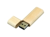 USB 2.0- флешка на 32 Гб эргономичной прямоугольной формы с округленными краями, натуральный, дерево
