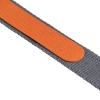 Лента для бейджа с ретрактором Devon, серая с оранжевым, серый, оранжевый, искусственная кожа; нейлон; пластик