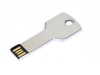 USB 2.0- флешка на 32 Гб в виде ключа, серебристый, металл