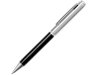 Бизнес-блокнот А5 с клапаном «Fabrizio» с ручкой, черный, серебристый, кожзам