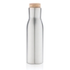 Герметичная вакуумная бутылка Clima со стальной крышкой, 500 мл, серый, нержавеющая сталь; бамбук