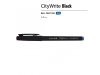 Ручка пластиковая шариковая «CityWrite Black», черный, пластик, silk-touch