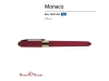 Ручка пластиковая шариковая «Monaco», бордовый, пластик, silk-touch