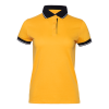 Рубашка поло  женская STAN с контрастными деталями хлопок/полиэстер 185, 04CW, Жёлтый/Чёрный, 185 гр/м2, хлопок