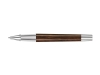 Ручка-роллер «Titan Wood R», коричневый, серебристый, дерево, металл