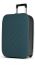 Чемодан складной Rollink Vega II 55x40x20 см, 2 колеса, сине-зеленый, серый, поликарбонат, полиэстер с высокой водоотталкивающей способностью