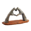 Скульптура "Люблю", коричневый, искусственный камень