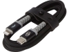 MFI-кабель с разъемами USB-C и Lightning «ADAPT», черный, алюминий, нейлон