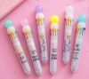 Многоцветные ручки с индивидуальным ПВХ навершием, пластик