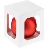 Елочный шар Finery Matt, 10 см, матовый красный, красный, картон, стекло