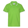 Рубашка поло детская  STAN с окантовкой хлопок/полиэстер 185, 04TJ,  Ярко-зелёный, 185 гр/м2, хлопок