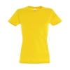 Футболка женская IMPERIAL WOMEN, желтый_S, 100% х/б, 190 г/м2, желтый, полугребенной хлопок 100%, плотность 190 г/м2, джерси