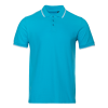 Рубашка поло мужская STAN с окантовкой хлопок/полиэстер 185, 04T, Бирюзовый, бирюзовый, 185 гр/м2, хлопок