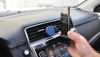 Набор автомобильное зарядное устройство "Slam" + магнитный держатель для телефона "Allo" в футляре, покрытие soft touch, синий, металл/пластик/soft touch