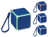 Портативная колонка «Cube» с подсветкой, синий, soft touch