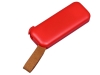 USB 2.0- флешка промо на 64 Гб прямоугольной формы, выдвижной механизм, красный, пластик