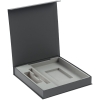 Коробка Arbor под ежедневник, аккумулятор и ручку, серая, серый, переплетный картон; покрытие софт-тач