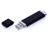 USB 3.0- флешка промо на 64 Гб прямоугольной классической формы, черный, пластик