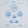 Футболка приталенная Old Patents. Wheel, голубой меланж, голубой, плотность 150 г/м²; джерси, хлопок 60%; полиэстер 40%