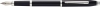 Перьевая ручка Cross Century II Black lacquer, черный лак с отделкой родием, перо F, черный, латунь, нержавеющая сталь