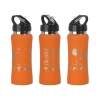 Бутылка для воды "Индиана" 600 мл, покрытие soft touch, оранжевый, нержавеющая сталь/soft touch/пластик