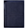Набор Business Diary Mini, синий, синий, искусственная кожа; металл; покрытие софт-тач; переплетный картон