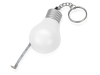 Брелок-рулетка для ключей «Лампочка», 1м, белый, серебристый, пластик, металл
