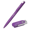 Набор ручка "Jupiter" + флеш-карта "Vostok" 8 Гб в футляре, покрытие soft touch#, фиолетовый, металл/soft touch
