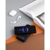 Беспроводное зарядное устройство "ShineMax SOFTTOUCH", 10000 mAh с подсветкой логотипа и цифровым индикатором заряда, черный, абс-пластик/soft touch