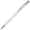 Ручка шариковая Keskus Soft Touch, белая, белый