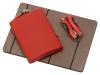 Подарочный набор с флягой и мультитулом «Путешественник», красный, металл, soft touch