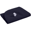 Надувная подушка под шею в чехле Sleep, темно-синяя, синий, пвх, флокированный