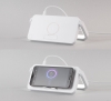 Лампа складная "Smart Light" с беспроводным (10W) зарядным устройством и подставкой для смартфона, белый, пластик