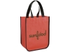 Ламинированная сумка для покупок, малая, 80 г/м2, красный, нетканый материал