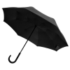 Зонт наоборот Style, трость, черный, черный, soft touch