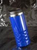 Термостакан Prism, синий, синий, наружная стенка корпуса, крышка - пластик; внутренняя стенка - нержавеющая сталь