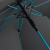 Зонт-трость с цветными спицами Color Style, бирюзовый, бирюзовый, soft touch