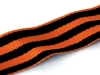 Георгиевская лента, черный, оранжевый, полиэстер