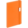 Блокнот Shall Direct, оранжевый, оранжевый, металл, кожзам
