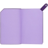 Ежедневник Corner, недатированный, серый с фиолетовым, серый, фиолетовый, кожзам