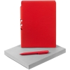 Набор Flexpen Shall, красный, красный, ежедневник - искусственная кожа; ручка - пластик; коробка - картон