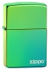 Зажигалка ZIPPO Classic с покрытием High Polish Teal, латунь/сталь, зелёная, глянцевая, 38x13x57 мм, зеленый