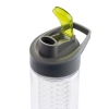 Бутылка для воды Tritan с контейнером для фруктов, 800 мл, зеленый, tritan; pp