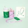 Welcome pack «Привет, команда!», розовый, белый, зеленый, бумага, полиуретан, эвкалиптовая бумага, дерево, пвх,  полиэстер, soft touch