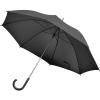 Зонт-трость с пластиковой ручкой, механический; черный; D=103 см; 100% полиэстер 190 T, черный, 100% полиэстер, плотность 190 г/м2