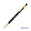 Ручка шариковая "Star", покрытие soft touch, черный с золотом, металл/soft touch