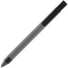 Ручка шариковая Standic с подставкой для телефона, серая, серый