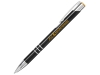 Ручка металлическая шариковая «Moneta» с цветной кнопкой, черный, алюминий