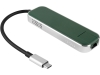 Хаб USB Type-C 3.0 «Chronos», зеленый, пластик, алюминий