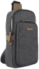 Рюкзак с одним плечевым ремнем BUGATTI Luce, серый, полиэстер, 17х6х27 см, серый